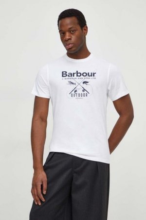 Хлопковая футболка , белый Barbour