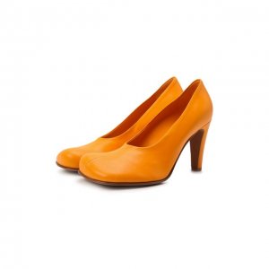 Кожаные туфли Block Bottega Veneta. Цвет: оранжевый