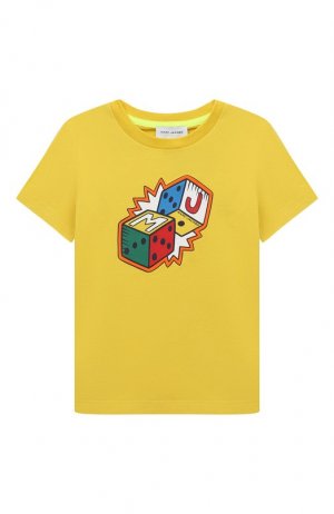Хлопковая футболка MARC JACOBS (THE). Цвет: жёлтый