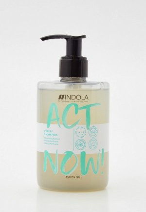 Шампунь Indola ACT NOW! для очищения волос. Цвет: прозрачный