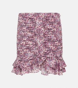 Мини-юбка milendi из смесового шелка с оборками , розовый Isabel Marant