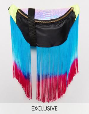 Эксклюзивная сумка‑кошелек на пояс с эффектом омбре Beksies Boutique Beksie's. Цвет: черный
