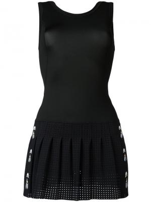 Теннисное платье Karl Fendi. Цвет: чёрный