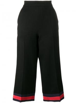 Пижамные брюки с отделкой web Gucci. Цвет: черный