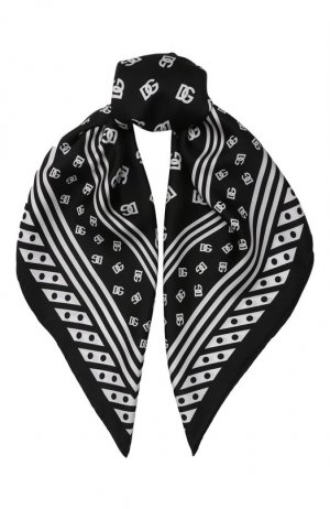 Шелковый платок Dolce & Gabbana. Цвет: чёрно-белый