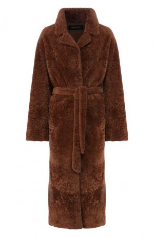Меховое пальто Simonetta Ravizza. Цвет: коричневый