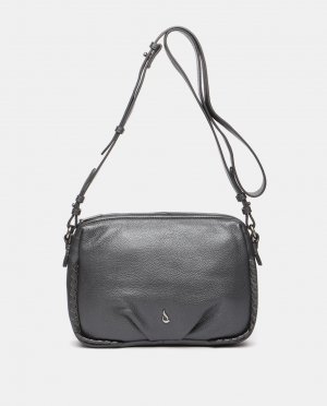 Женская сумка через плечо Mini Wonderland из серебристой кожи , серебро Abbacino