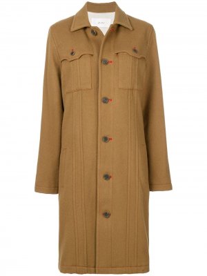 Пальто с карманами Julien David. Цвет: коричневый