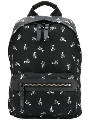 Рюкзак с изображением лобстеров Lanvin. Цвет: чёрный