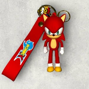 Брелок, красный, бежевый Sonic. Цвет: белый/красный/бежевый/желтый