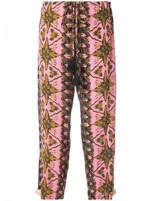 Укороченные брюки Goa Figue. Цвет: розовый и фиолетовый