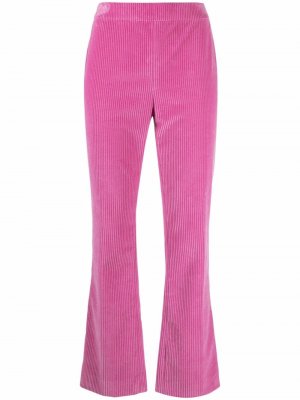 Расклешенные вельветовые брюки Boutique Moschino. Цвет: розовый