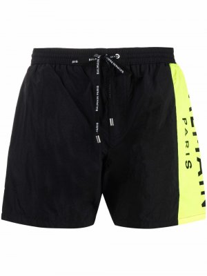Logo-strip swim-shorts Balmain. Цвет: черный