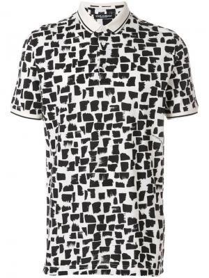 Рубашка-поло с абстрактным принтом Dolce & Gabbana. Цвет: черный