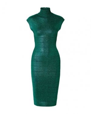 Платье миди HERVÉ LÉGER. Цвет: изумрудно-зеленый