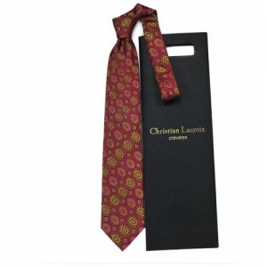 Бордовый галстук с узором 837552 Christian Lacroix. Цвет: красный