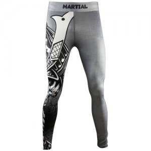 Компрессионные штаны Samurai Skull Grey MSP-143 M Athletic pro.. Цвет: черный