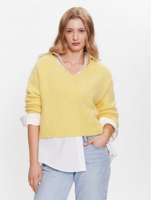 Пуловер свободного кроя , желтый American Vintage