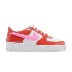 Детские кроссовки Air Force 1 Low GS Valentines Day 2023 Red Picante-Red Pink-Spell FD1031-600 Nike