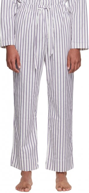 Пурпурные пижамные штаны в полоску Tekla