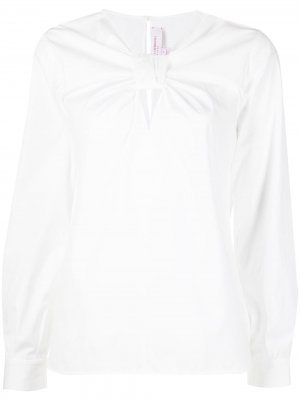 Блузка с драпировкой Carolina Herrera. Цвет: белый