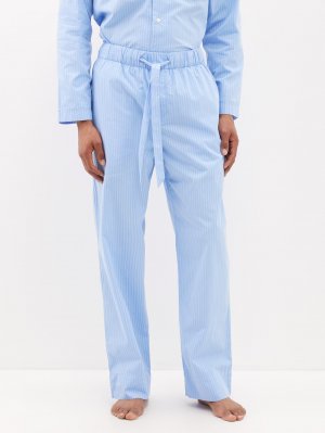 Пижамные брюки из органического поплина, синий Tekla