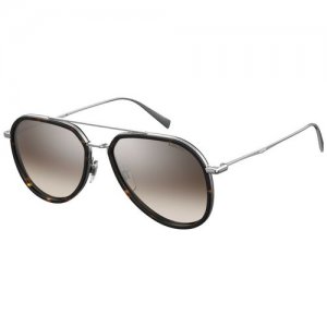Солнцезащитные очки Levis, серебряный, серый Levi's. Цвет: серый
