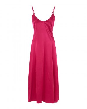 Атласное платье миди Sfizio. Цвет: розовый