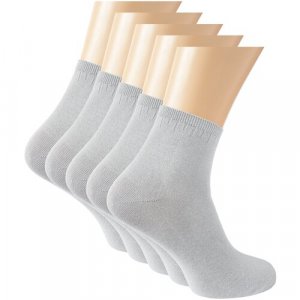 Носки , 5 пар, размер (41-42) 27, серый Aramis. Цвет: белый