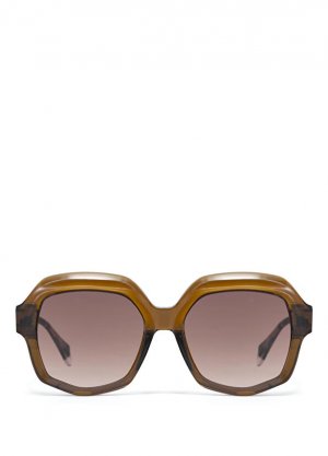 Коричневые женские солнцезащитные очки pixie 6852 0 с геометрическим рисунком Gigi Studios