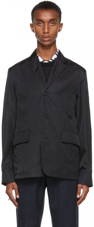 Черный нейлоновый пиджак Versace
