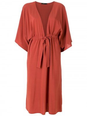 Платье миди Killim с завязками Lenny Niemeyer. Цвет: красный