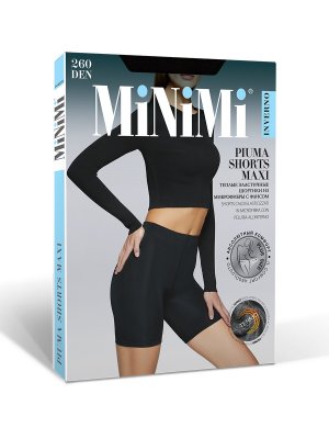 Шорты mini piuma 260 shorts maxi nero MINIMI