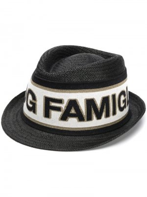 Шляпа с трикотажной вставкой Dolce & Gabbana. Цвет: черный