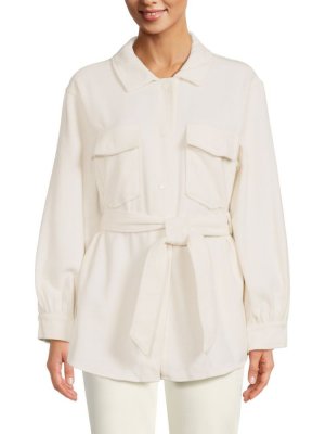 Куртка-рубашка в клетку Laundry By Shelli Segal, цвет Marshmallow Segal