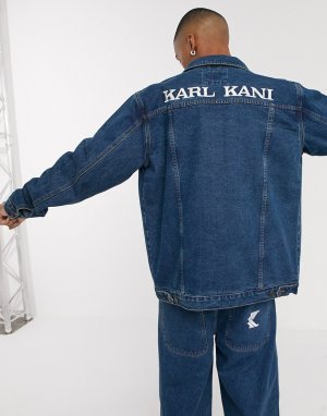 Синяя джинсовая куртка-рубашка -Синий Karl Kani