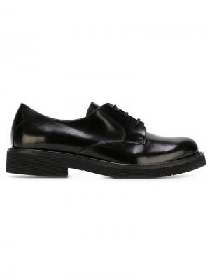 Классические туфли-дерби P.A.R.O.S.H.. Цвет: чёрный