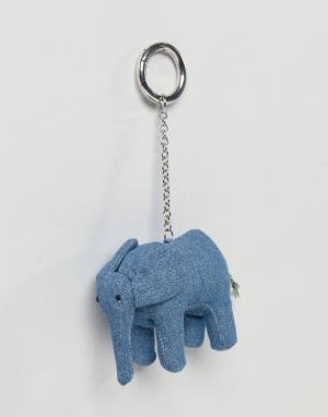 Брелок для ключей со слоном ручной работы ASOS Made In Kenya. Цвет: мульти