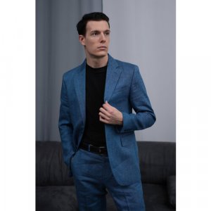 Пиджак , размер 182-112-100, голубой Mishelin. Цвет: голубой