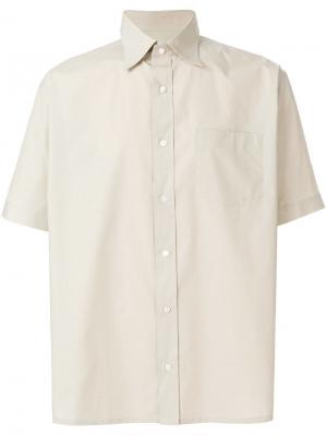 Рубашка с короткими рукавами Fendi. Цвет: бежевый