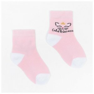 Носки детские 8СД1005, цвет розовый, р-р 9-10 Носик
