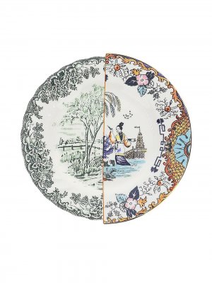 Обеденная тарелка Ipazia смешанного дизайна Seletti. Цвет: белый