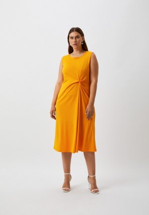 Платье Persona by Marina Rinaldi OHIO. Цвет: оранжевый
