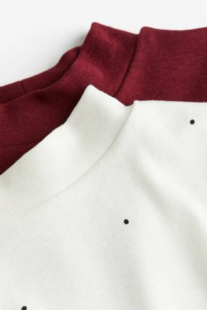 Комплект из 2 блузок с воротником-поло , белый H&M