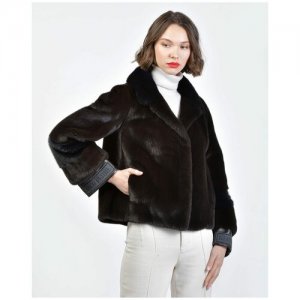 Куртка , норка, силуэт полуприлегающий, размер 42, черный Gianfranco Ferre. Цвет: черный