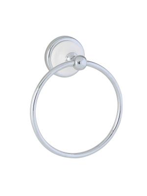 Полотенце держатель настенный в форме кольца AXENTIA Lyon Premium. Цвет: серебристый, белый
