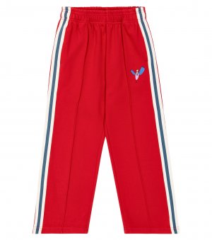 Спортивные брюки из хлопкового джерси с принтом , красный Jellymallow