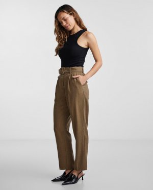 Женские прямые брюки Yas, светло-коричневый YAS. Цвет: коричневый