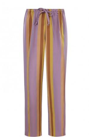 Укороченные брюки с эластичным поясом и стрелками Dries Van Noten. Цвет: сиреневый