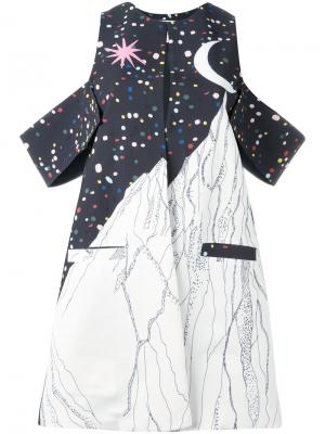 Куртка с вырезными деталями на плечо Reemami. Цвет: многоцветный